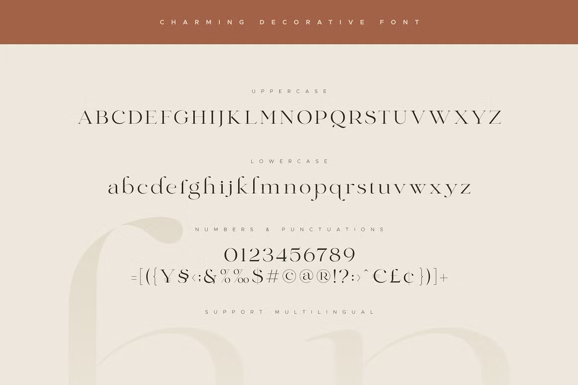 Charming 优雅贵气品牌字体
